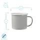 image 3 of Argon Tableware Coloured Enamel Mugs - 375ml - Grey - Pack of 6 | Grey | Grey