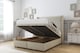 image 2 of Sloomy Devonshire Cream Plush Ottoman Bed Base With 54" Wingback Headboard 3' Single | Cream | Cream | Single | 1