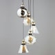 image 4 of BHS Carter Industrial Style Ceiling Cluster Pendant, Bronze