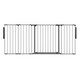 image 1 of Safetots Premium Multi Panel Room Divider, up to 181cm Wide, Grey, 70cm Tall, Multi Panel Flexible Room Barrier, Room Divider with Door for Baby Grey