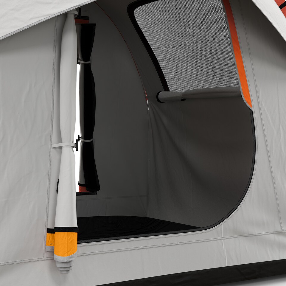 image 1 of Outsunny 5 Man Tailgate Tent 2000mm Waterproof | Grey | Grey and Orange | 239x210x210 cm