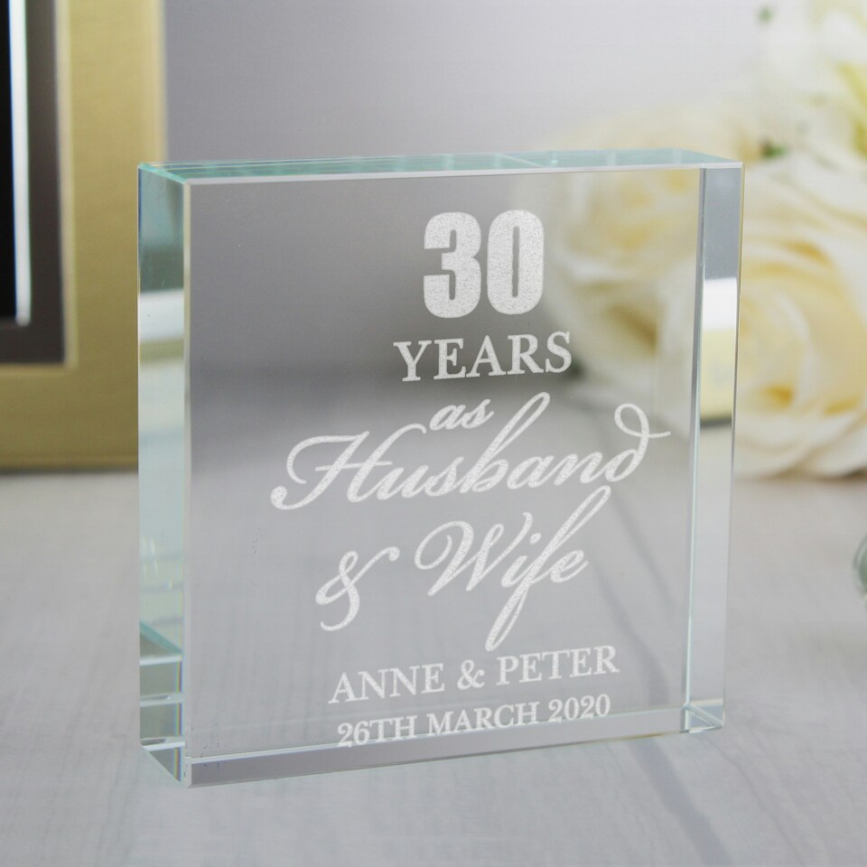 image 1 of Personalised Anniversary Crystal Token Clear | One Size