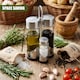 image 3 of GEEZY 4 Piece Glass Cruet Set and Condiment Dispenser With Stand 20.5cm
