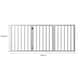 image 2 of Wooden Pet Gate Dog Fence Retractable Barrier Portable Door 3 Panel White