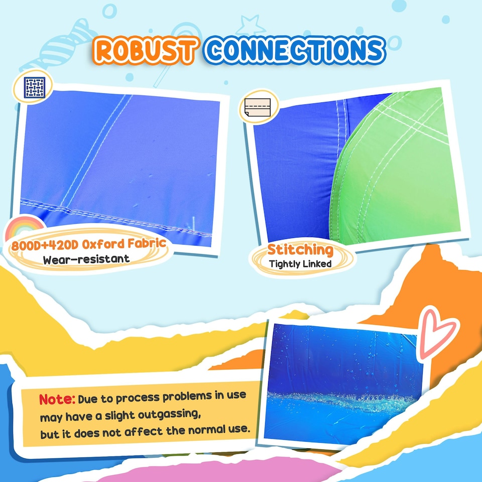 image 1 of HOMCOM Bouncy Castle with Slide Inflatable Bouncer Kids Jumper Bounce Castle