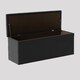 image 2 of 137cm Luna Chesterfield Ottoman Storage Box - Black Plush Velvet Upholstered Blanket Box