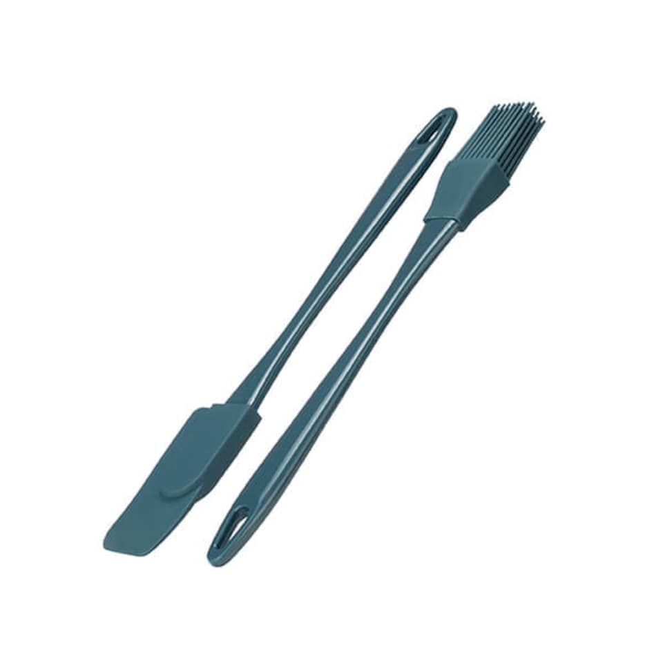 image 1 of Fusion Twist Mini Pastry Brush & Jar Scraper Set Blue