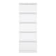 image 2 of Naia Narrow Chest of 5 Drawers in White High Gloss