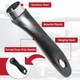 image 5 of SPARES2GO Frying Pan Handle Curved Black Bakelite Saucepan Pot Cookware Replacements (200mm, Pack of 2) Black