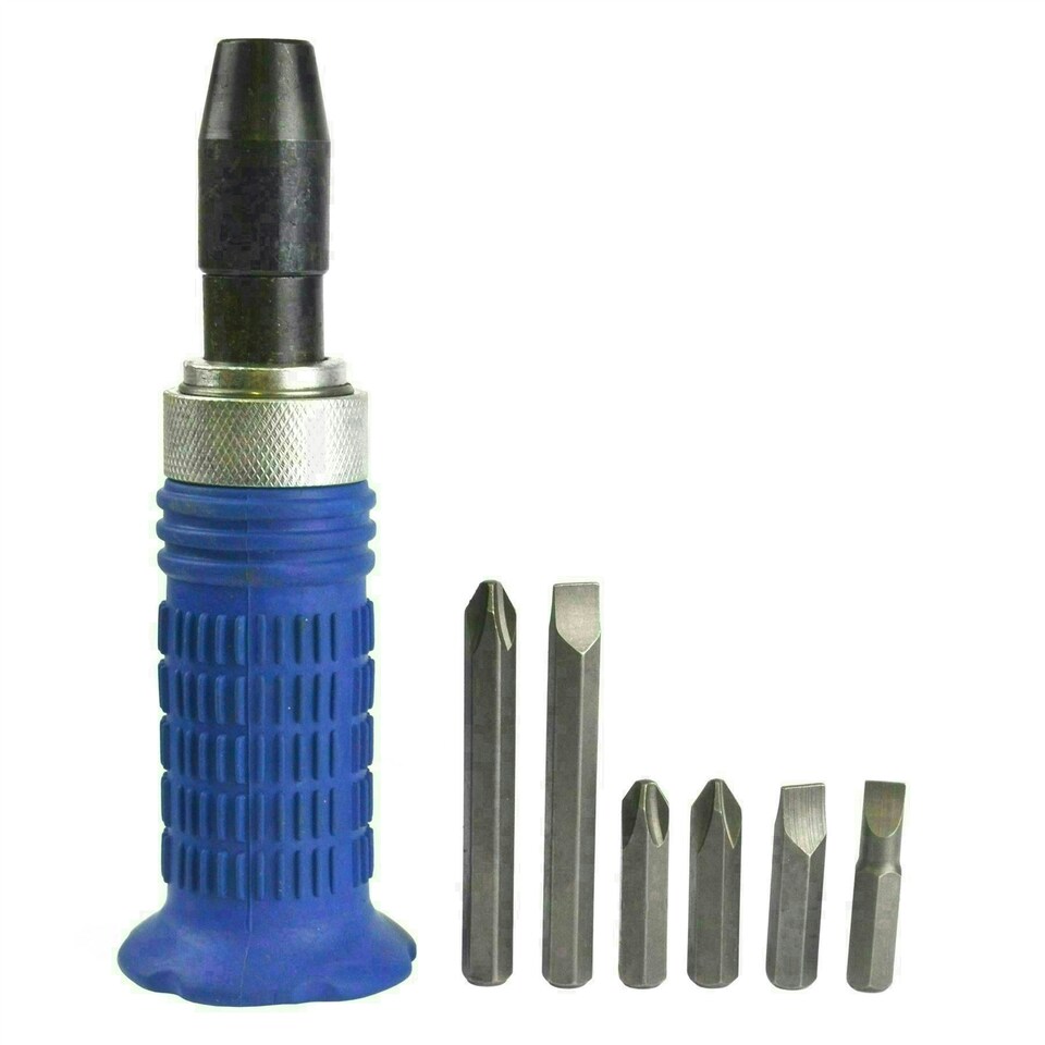 image 1 of Impact socket screw driver adaptor bit set heavy duty 1/2" Dr hammer 7pc AT163