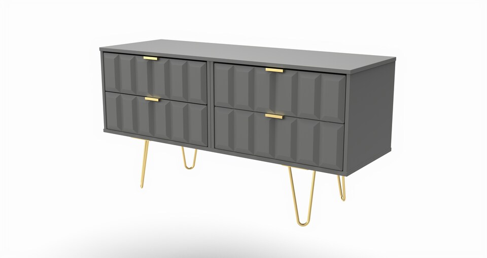 image 1 of Metro 4 Drawer Bed Box in Dusk Grey (Ready Assembled) | Grey | Dusk Grey