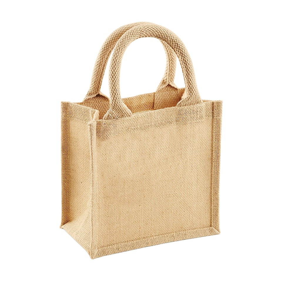 image 1 of Westford Mill Petite Jute Gift Bag - Natural - One Size Cream