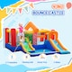 image 3 of Outsunny Kids Bouncy Castle with Double Slides Pool Trampoline with Blower