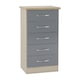 image 4 of Nevada 5 Drawer Narrow Chest White