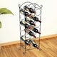 image 2 of Floor Standing Stainless Steel Black Finish Wine Rack