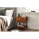 image 1 of Cherry Ash 1 Drawer Side Table | Brown | Brown