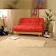 image 2 of 4ft6 Double Futon Mattress And Base Set in Red