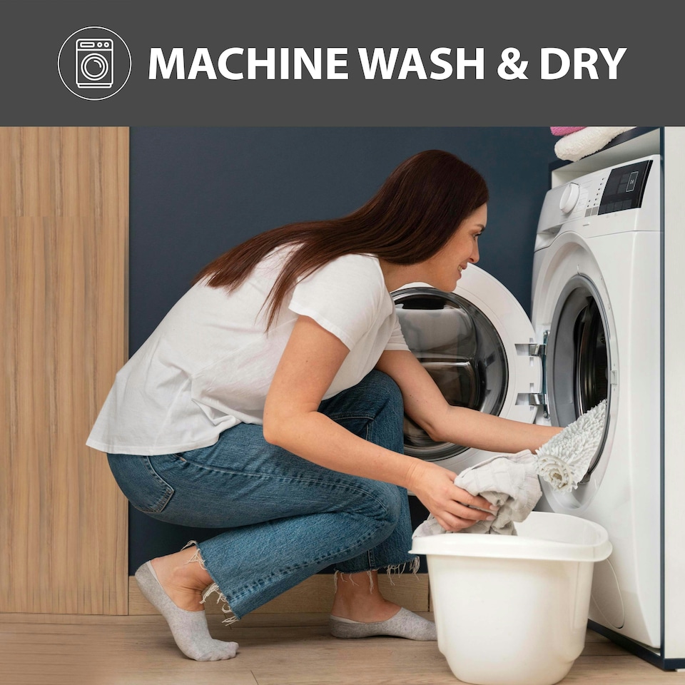 image 1 of Non Slip Bath Mat Water Absorbent Shower Mats Machine Washable Bathroom Rug, White | White