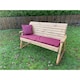 image 1 of Traditional Three Seater Rocker With 1 x Winchester Cushion Burgundy, 1 x Scatter Cushion Burgundy & 1 x Fitted Cover