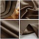 image 2 of Brown Blackout Curtains - Eyelet Thermal Curtain  - 66 x 72 Inch Drop - 2 Panel | Brown | One Size