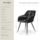 image 6 of Dining Chair Marilyn - velvet look, quilted pattern - per piece Black | Black/Black