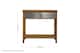 image 5 of Interiors by Premier Two Drawer Console Table, Chic Hallway Table, 2 Metal Drawer Solid Wood Console Table, Rustic Console Table | Cream