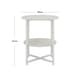 image 2 of Living and Home Small Round Coffee Table with 2 Tier - White