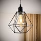 image 2 of ValueLights Diablo Pair Black Wire Frame Non Electric Pendant Shade | Black