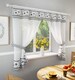 image 1 of Tyrone Textiles Keswick Black Floral Embroidery Window Set With Matching Tie Backs -  98x48" (249x122cm)