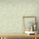 image 2 of Holden Décor Rural Paradise Mini Leaf Textured Wallpaper - Green - 10m x 53cm Green