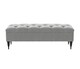 image 3 of 180cm Safar Ottoman bench with Storage and Turned Wooden Legs- Plush Velvet Shoes Bench - Silver Chesterfield Storage Bench