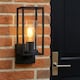image 7 of CGC CHLOE Up Black E27 Outdoor Wall Lantern Light Clear Diffuser IP54