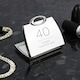 image 3 of Personalised Birthday Big Age Handbag Compact Mirror Silver