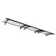 image 1 of Patio Cover Altair Door Awning Canopy 4500 Clear - Acrylic - L453.5 x W91.5 x H17.5 cm - Grey Grey