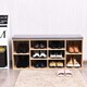 image 3 of COSTWAY Wooden Shoe Bench Shoe Storage Organizer N/A