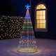 image 4 of Neo White Waterfall LED Outdoor Christmas Tree Light Cascading Star Tree with 5m Lead Multi Function Modes Garden & Patio 4ft 6ft 8ft 10ft Foot Feet | White | Multi White