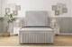 image 1 of Sloomy Boston Chrome Silver Naples Bed Frame With 50" Upholstered Headboard 4' Small Double