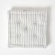 image 3 of Homescapes Cotton Light Grey Thin Stripe Floor Cushion - 40 x 40 cm | Grey | Light Grey | 40 x 40 cm