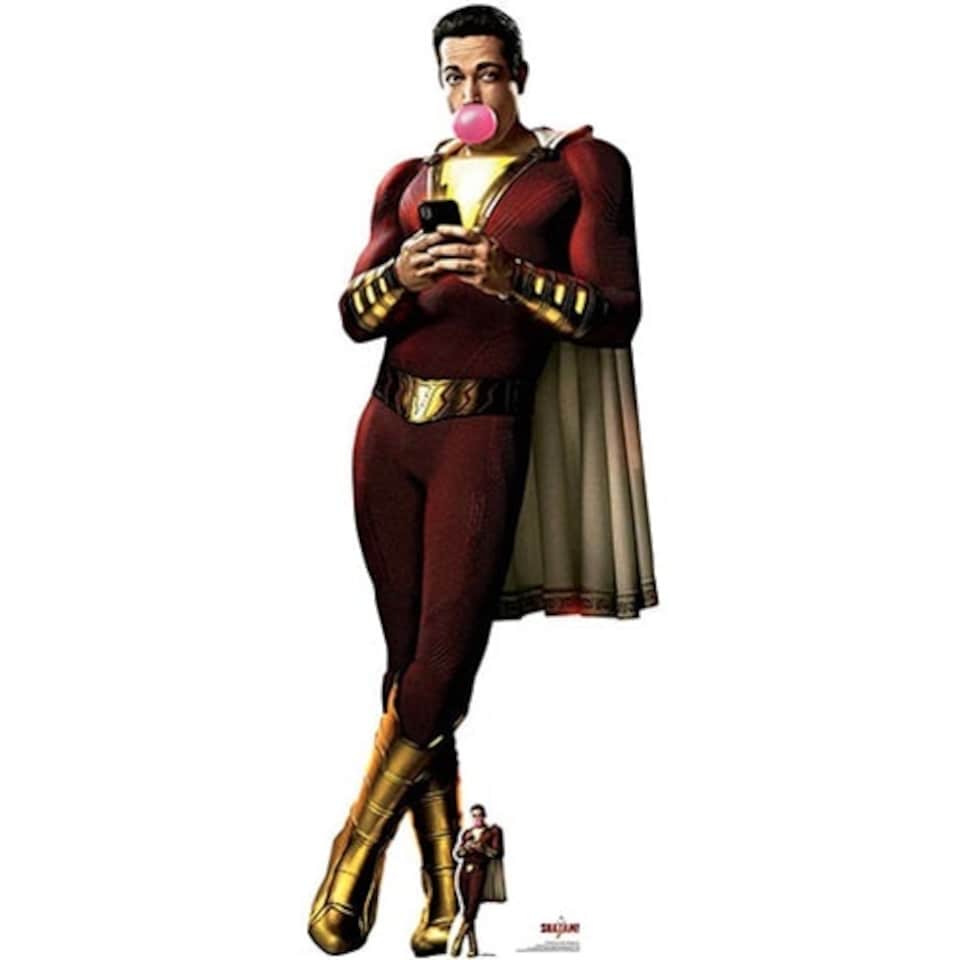 Shazam Bubblegum Zachary Levi Lifesize Cardboard Cutout 190cm