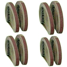 457mm x 13mm Mixed Grit Abrasive Sanding Belts Power File Sander Belt 100 Pack