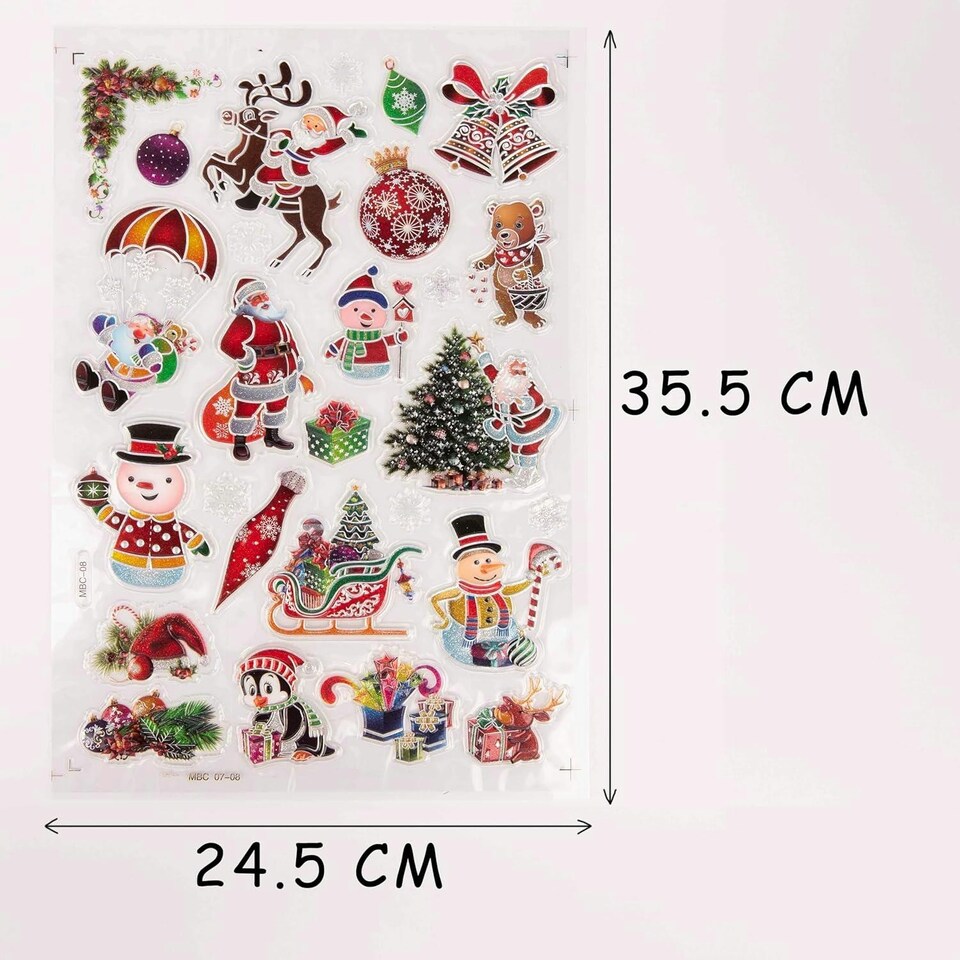 image 1 of 8 Sheets of 3D Window Stickers (216 Stickers)