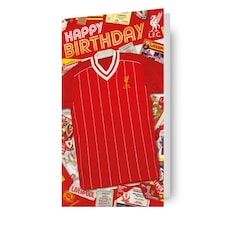 Liverpool FC Football Shirt Birthday Card