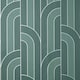image 1 of Fine Decor Cascade Arch Textured Wallpaper - Emerald Green/Silver - 32.8ft x 21in Green