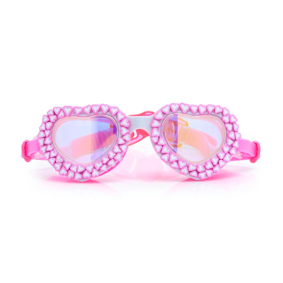 image 1 of Bling2O Double the Love Pink XOXO Junior Swim Goggles