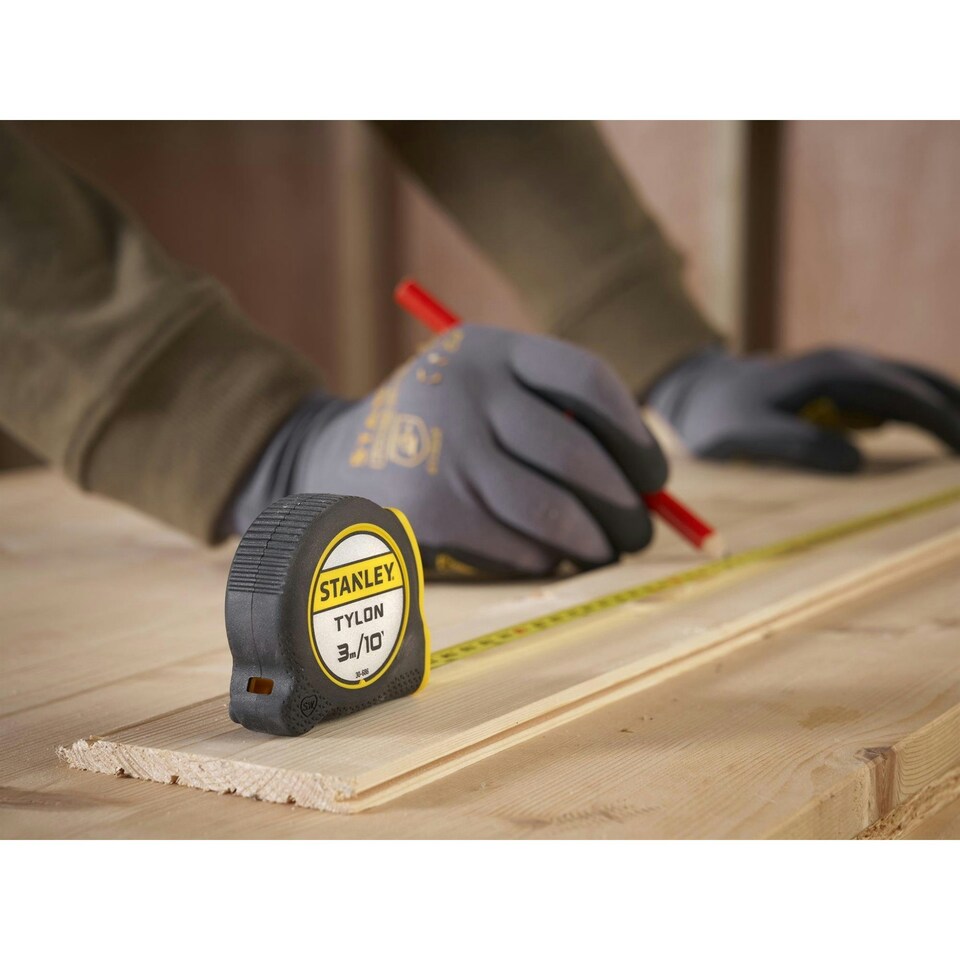 image 1 of Stanley Hand Tools Tylon Pocket Tape - Multi Colour - 3m/10ft (Width 12.7mm) Loose