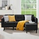 image 2 of Yaheetech 189 cm W 3-Seater Sofa with Ottoman | Black | Three Seater