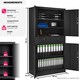 image 6 of Filing Cabinet Cosmo - 2 drawers, 5 adjustable shelves, 180 x 80 x 40 cm Black