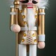 image 4 of 30cm Wooden Christmas Nutcracker Soldier Decoration with Gold Body and Shoes