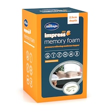 Silentnight Impress 2.5cm Thick Memory Foam Mattress Topper, Hypoallergenic, Orthopedic, Single