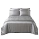image 1 of Shimmer Duvet Cover Set Luxury Bedding with Elegant Metallic Finish | Silver | Super King